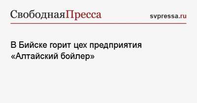 Андрей Травников - В Бийске горит цех предприятия «Алтайский бойлер» - svpressa.ru - Россия - Новосибирск - Уфа - Новосибирская обл. - Ижевск - Бийск - Очаков