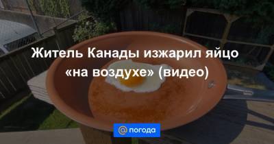 Житель Канады изжарил яйцо «на воздухе» (видео) - news.mail.ru - Англия - Колумбия - Мексика - Канада