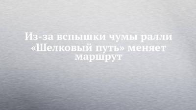 Из-за вспышки чумы ралли «Шелковый путь» меняет маршрут - chelny-izvest.ru - Россия - Монголия - Горно-Алтайск
