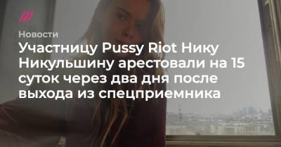 Мансур Гильманов - Участницу Pussy Riot Нику Никульшину арестовали на 15 суток через два дня после выхода из спецприемника - tvrain.ru - Санкт-Петербург - Московская обл.