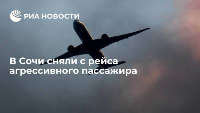 Агрессивного пассажира сняли с рейса Сочи-Красноярск - ria.ru - Россия - Сочи - Красноярск - Калининград