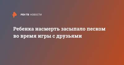 Ребенка насмерть засыпало песком во время игры с друзьями - ren.tv - Россия - Рязанская обл.