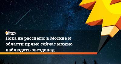 Сергей Попов - Пока не рассвело: в Москве и области прямо сейчас можно наблюдать звездопад - ridus.ru - Москва - Россия