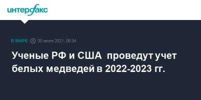 Алексей Яковлев - Ученые РФ и США проведут учет белых медведей в 2022-2023 гг. - interfax.ru - Москва - Россия - США - Чукотка - шт.Аляска