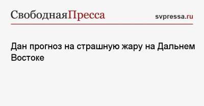Роман Вильфанд - Дан прогноз на страшную жару на Дальнем Востоке - svpressa.ru - Россия - Хабаровский край - Приморье край - Астраханская обл. - Южно-Сахалинск