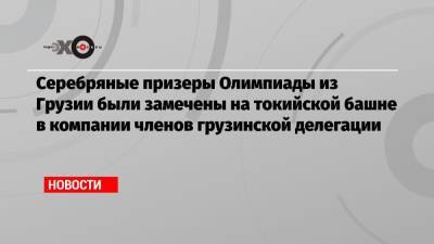 Серебряные призеры Олимпиады из Грузии были замечены на токийской башне в компании членов грузинской делегации - echo.msk.ru - Токио - Грузия - Япония