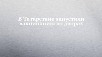 В Татарстане запустили вакцинацию во дворах - chelny-izvest.ru - респ. Татарстан - Нижнекамск