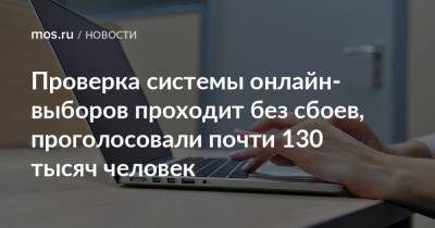 Проверка системы онлайн-выборов проходит без сбоев, проголосовали почти 130 тысяч человек - mos.ru - Москва