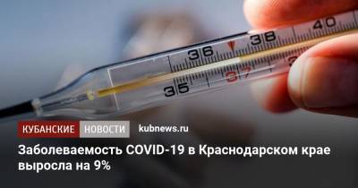 Заболеваемость COVID-19 в Краснодарском крае выросла на 9% - kubnews.ru - Краснодарский край - территория Роспотребнадзор