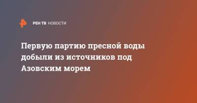 Марат Хуснуллин - Первую партию пресной воды добыли из источников под Азовским морем - ren.tv - Москва