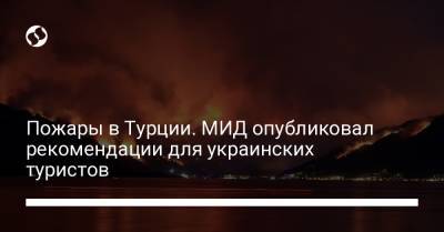 Пожары в Турции. МИД опубликовал рекомендации для украинских туристов - liga.net - Украина - Турция - Мармарис
