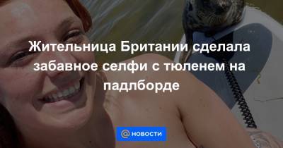 Жительница Британии сделала забавное селфи с тюленем на падлборде - news.mail.ru - Англия
