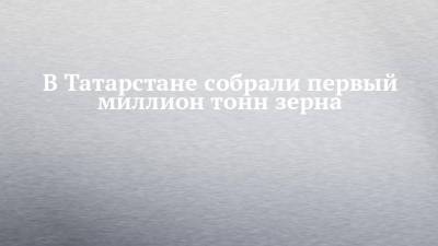 В Татарстане собрали первый миллион тонн зерна - chelny-izvest.ru - Россия - респ. Татарстан