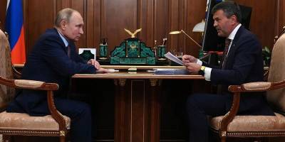 Владимир Путин - Алексей Комиссаров - Путин встретился с генеральным директором АНО "Россия – страна возможностей" Алексеем Комиссаровым - ruposters.ru - Россия