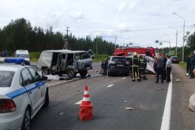 Одна женщина погибла и восемь человек пострадали в жутком ДТП в Ленобласти - spb.mk.ru - Россия - Ленинградская обл. - Санкт-Петербург - Вологда