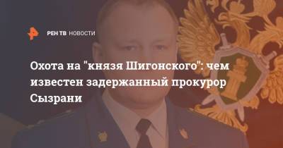 Охота на "князя Шигонского": чем известен задержанный прокурор Сызрани - ren.tv - Россия - Самара - Самарская обл.