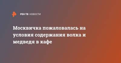 Москвичка пожаловалась на условия содержания волка и медведя в кафе - ren.tv - Москва - Иркутск