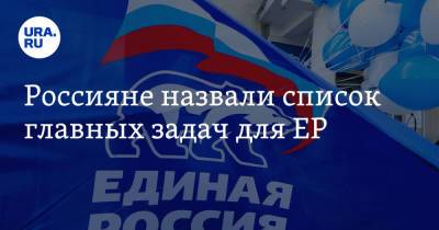 Россияне назвали список главных задач для ЕР - ura.news - Россия