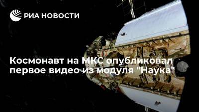 Олег Новицкий - Петр Дубров - Космонавт Олег Новицкий опубликовал первое видео интерьера модуля "Наука" - ria.ru - Москва - Россия