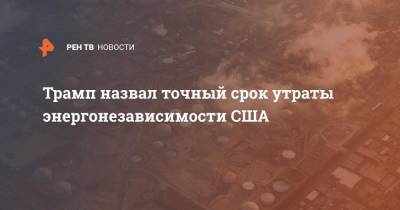 Дональд Трамп - Джо Байден - Трамп назвал точный срок утраты энергонезависимости США - ren.tv - Россия - Китай - США - Вашингтон - Германия
