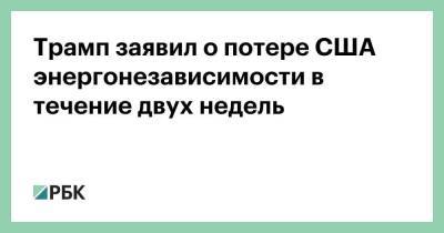 Дональд Трамп - Джо Байден - Трамп заявил о потере США энергонезависимости в течение двух недель - smartmoney.one - Россия - США - Техас