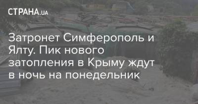 Евгений Тишковец - Затронет Симферополь и Ялту. Пик нового затопления в Крыму ждут в ночь на понедельник - strana.ua - Украина - Крым - Симферополь - Севастополь - Ukraine - Евпатория - Керчь