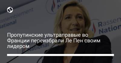 Марин Ле-Пен - Пропутинские ультраправые во Франции переизбрали Ле Пен своим лидером - liga.net - Россия - Украина - Франция