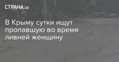 В Крыму сутки ищут пропавшую во время ливней женщину - strana.ua - Украина - Крым - Керчь