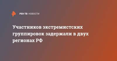 Участников экстремистских группировок задержали в двух регионах РФ - ren.tv - Россия - Хабаровский край - Пермский край - Брянская обл.