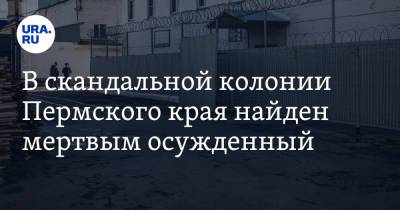 В скандальной колонии Пермского края найден мертвым осужденный - ura.news - Пермский край - Соликамск