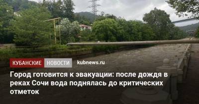 Город готовится к эвакуации: после дождя в реках Сочи вода поднялась до критических отметок - kubnews.ru - Сочи - Краснодарский край