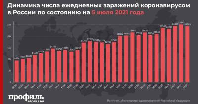 За сутки в России выявили 24353 новых случая COVID-19 - profile.ru - Москва - Россия - Санкт-Петербург - Московская обл. - Чукотка