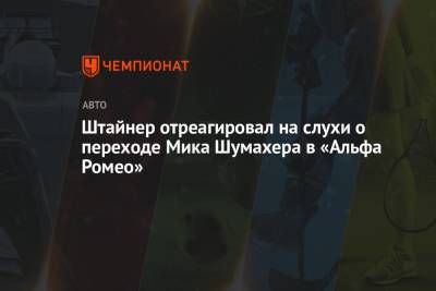 Гюнтер Штайнер - Мик Шумахер - Никита Мазепин - Ральф Шумахер - Штайнер отреагировал на слухи о переходе Мика Шумахера в «Альфа Ромео» - championat.com