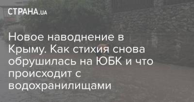 Новое наводнение в Крыму. Как стихия снова обрушилась на ЮБК и что происходит с водохранилищами - strana.ua - Украина - Крым