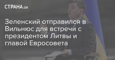 Владимир Зеленский - Гитанас Науседа - Шарль Мишель - Светлана Тихановская - Зеленский отправился в Вильнюс для встречи с президентом Литвы и главой Евросовета - strana.ua - Украина - Литва - Вильнюс
