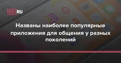 Названы наиболее популярные приложения для общения у разных поколений - rb.ru