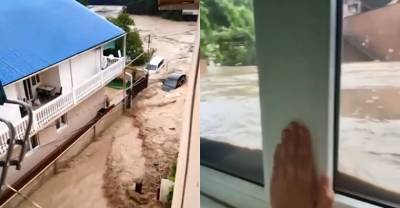 Страшные видео от очевидцев, как курорты Краснодарского края ушли под воду из-за сильнейшего шторма - reendex.ru - Сочи - Краснодарский край - Адлер