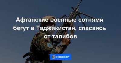 Афганские военные сотнями бегут в Таджикистан, спасаясь от талибов - news.mail.ru - Россия - Таджикистан
