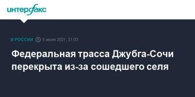 Федеральная трасса Джубга-Сочи перекрыта из-за сошедшего селя - interfax.ru - Москва - Россия - Сочи - Краснодарский край