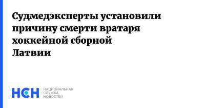 Судмедэксперты установили причину смерти вратаря хоккейной сборной Латвии - nsn.fm - Латвия