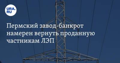 Пермский завод-банкрот намерен вернуть проданную частникам ЛЭП - ura.news - Пермь - Пермский край
