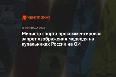 Олег Матыцин - Министр спорта прокомментировал запрет изображения медведя на купальниках России на ОИ - championat.com - Россия - Токио - Япония