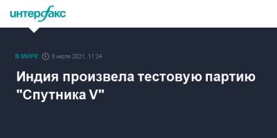 Индия произвела тестовую партию "Спутника V" - interfax.ru - Москва - Россия - Индия