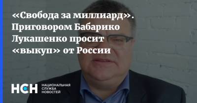 Александр Лукашенко - Дмитрий Болкунец - Виктор Бабарико - «Свобода за миллиард». Приговором Бабарико Лукашенко просит «выкуп» от России - nsn.fm - Россия - Белоруссия