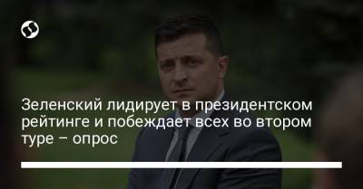 Владимир Зеленский - Петр Порошенко - Юрий Бойко - Зеленский лидирует в президентском рейтинге и побеждает всех во втором туре – опрос - liga.net - Украина