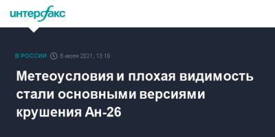Владимир Солодов - Метеоусловия и плохая видимость стали основными версиями крушения Ан-26 - interfax.ru - Москва - Камчатский край