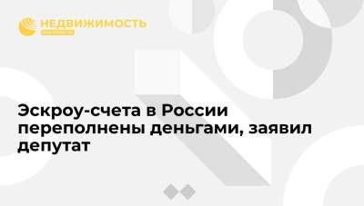 Анатолий Аксаков - Эскроу-счета в России переполнены деньгами, заявил депутат - realty.ria.ru - Москва - Россия