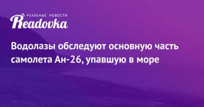 Михаил Мишустин - Владимир Солодов - Водолазы обследуют основную часть самолета Ан-26, упавшую в море - readovka.ru - Камчатский край