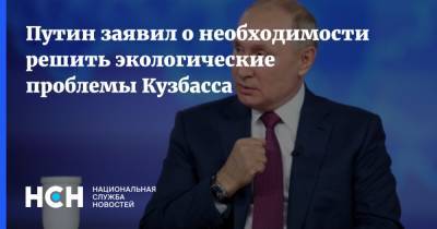 Владимир Путин - Путин заявил о необходимости решить экологические проблемы Кузбасса - nsn.fm - Россия - Новокузнецк - Экология