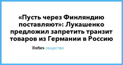 Александр Лукашенко - «Пусть через Финляндию поставляют»: Лукашенко предложил запретить транзит товаров из Германии в Россию - forbes.ru - Россия - Китай - США - Украина - Белоруссия - Германия - Финляндия - Европа